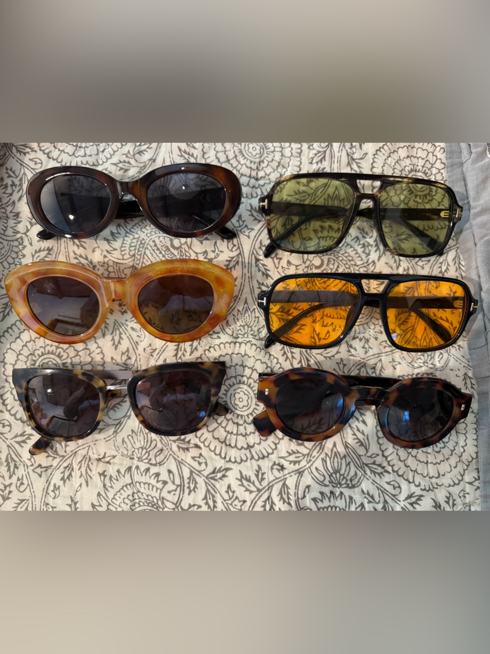 6 Pair Sunglasses Bundle Madewell H&M + Fashion Tortoise Retro Oversized